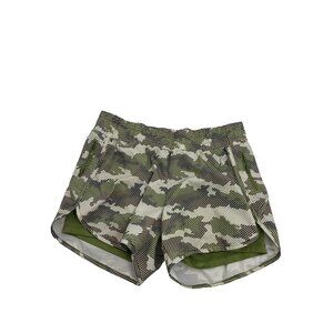 Avia Womens Size M Camo Running Shorts Green Athletic Lightweight Activewear